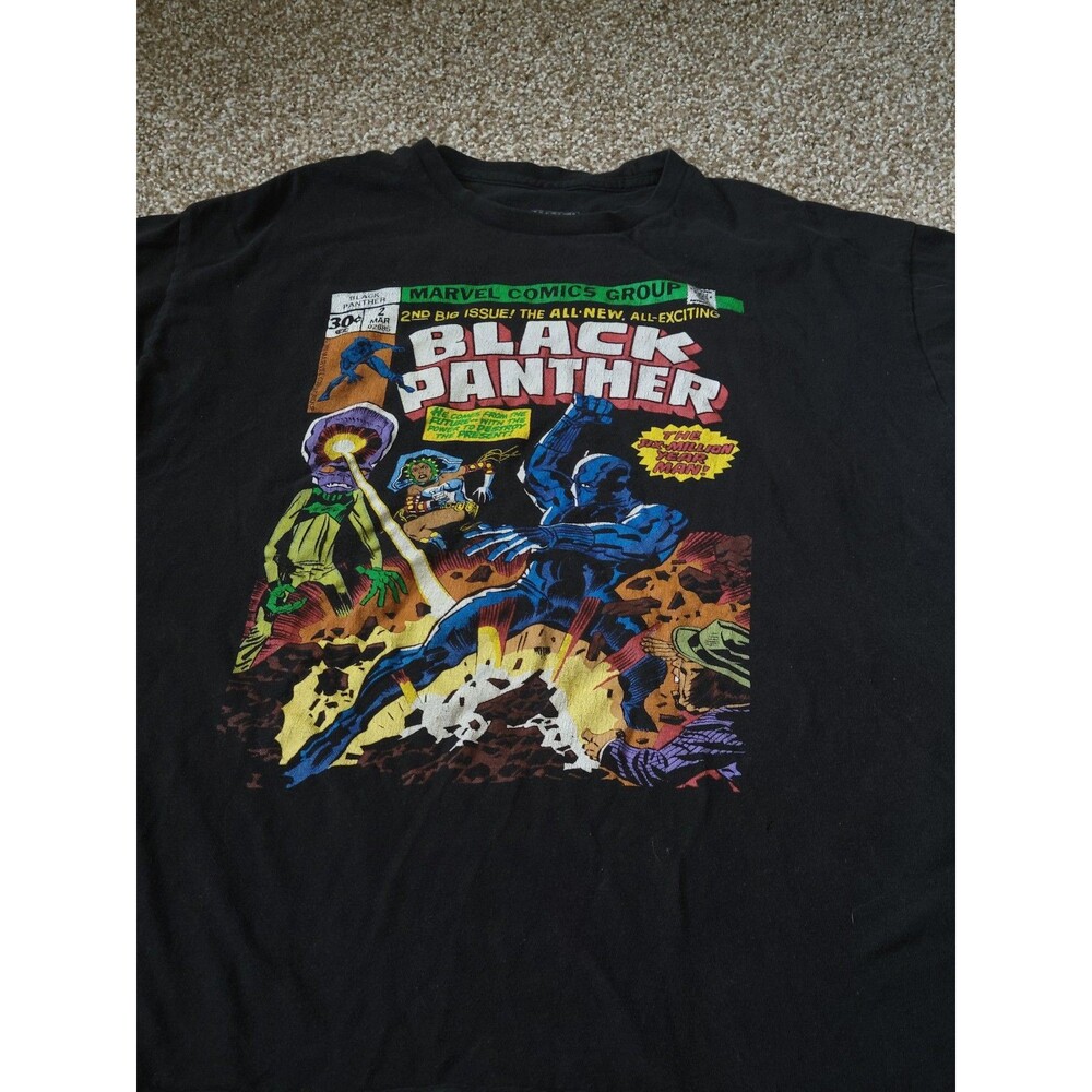 Marvel Mens Extra Large Black Panther Comic Book Graphic 2nd Issue Shirt - Picture 6 of 12